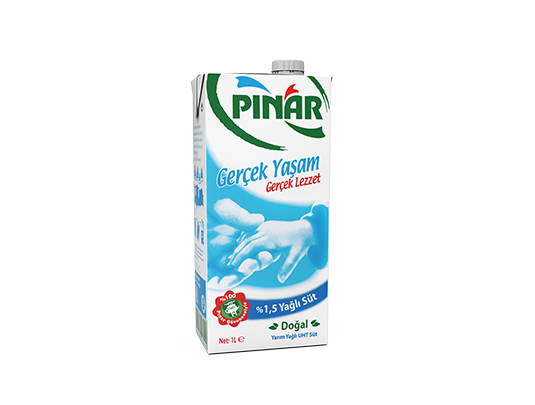 Pınar %1,5 Yağlı Süt 1 lt