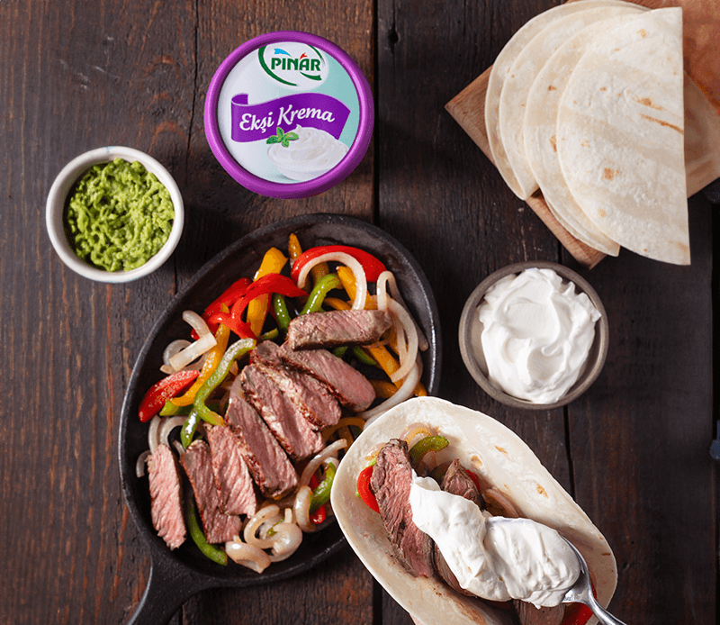 PINAR EKŞİ KREMALI DANA FAJİTA