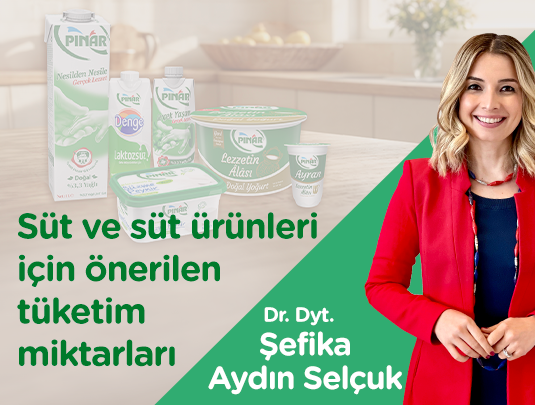 SÜT VE SÜT ÜRÜNLERİ İÇİN ÖNERİLEN TÜKETİM MİKTARLARI