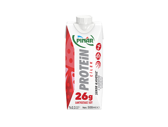 Pınar Protein Laktozsuz Çilekli Süt 500 ml